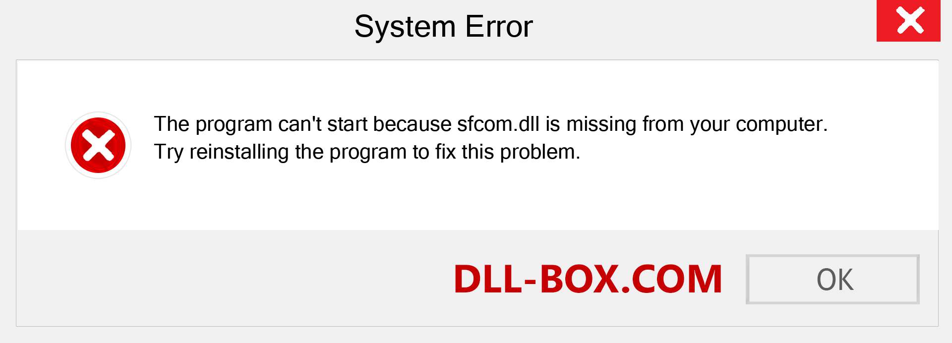  sfcom.dll file is missing?. Download for Windows 7, 8, 10 - Fix  sfcom dll Missing Error on Windows, photos, images